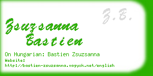 zsuzsanna bastien business card